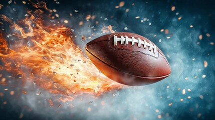 Aerial view of dynamic football action in a fiery competitive environment