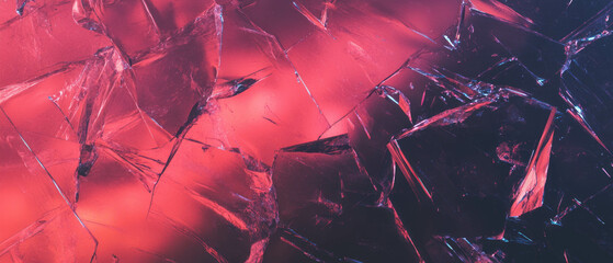Rough broken glass texture with tactile feel against a dark background and logo space
