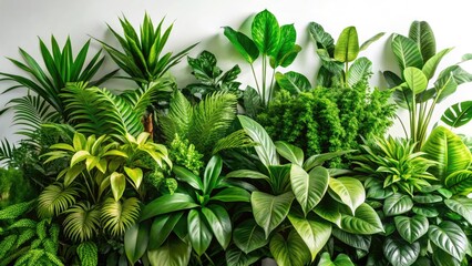 Obraz premium Elegant botanical still life: white backdrop, low-light photography, showcasing plant details.