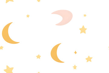 Cartoon cosmic wonderland with floating planets and shooting stars