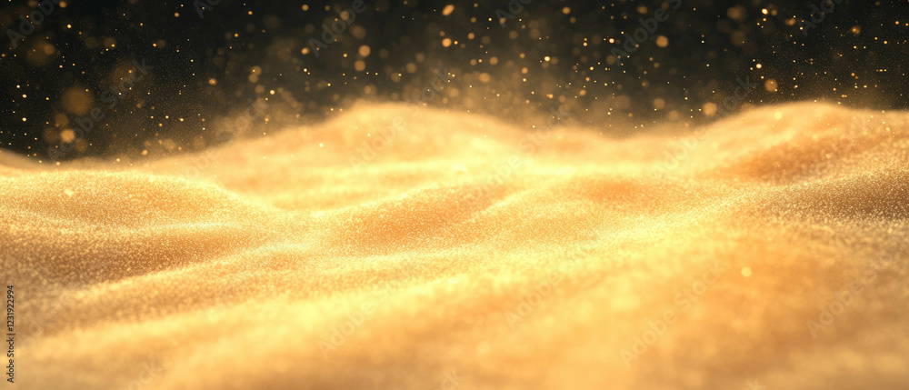 Poster soft diffused dust overlay texture creating a gentle glow on a black background