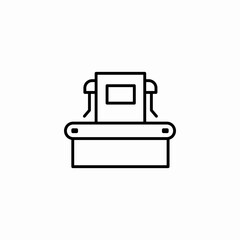 luggage scanner icon sign vector