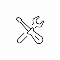 mechanic tools icon sign vector