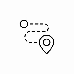 navigation route icon sign vector