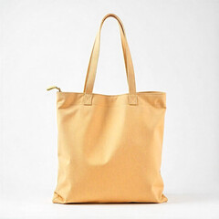 brown paper bag isolated on white