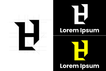 H Logo - Minimalist Geometric Logo: A Monochrome, High-Contrast, and Versatile Design
