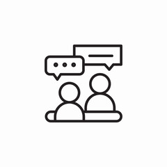 customer discussion icon sign vector