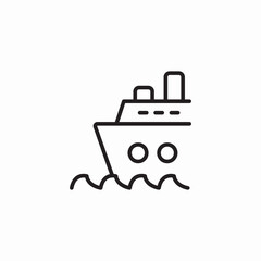 Fototapeta premium larger ship icon sign vector
