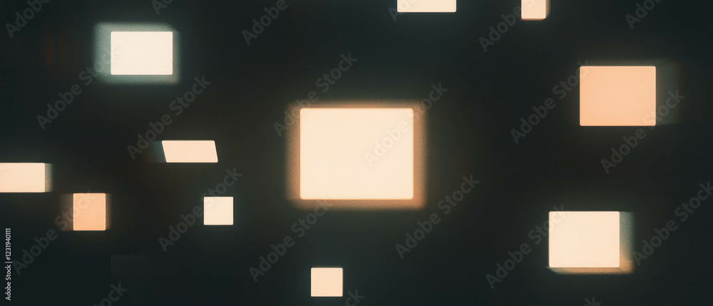 Poster dynamic window light overlay creates intriguing patterns against a dark background