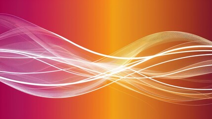 Obraz premium Abstract Orange and Pink Waves: A Serene Digital Art