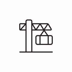 lifting machine icon sign vector