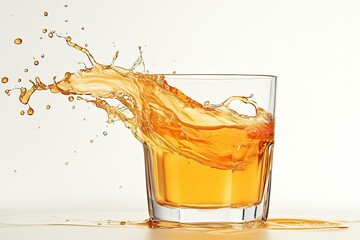 Orange juice isolated on white background