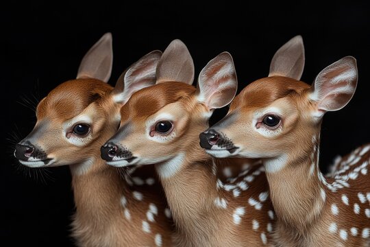 A group of deer standing together, ideal for wildlife or nature scenes