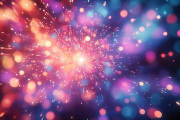 Vibrant fireworks, fireworks display, fireworks in the sky, colorful, beautiful fireworks