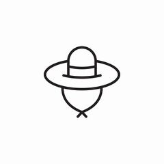 string hat icon sign vector