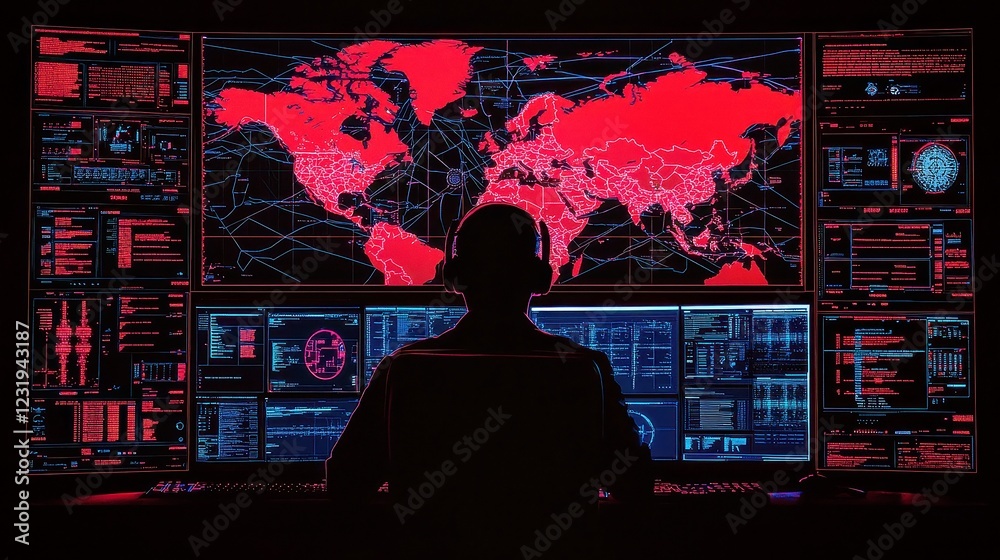 Poster ai influence map, visual representation of ai-driven decision-making hubs, showcasing advanced super