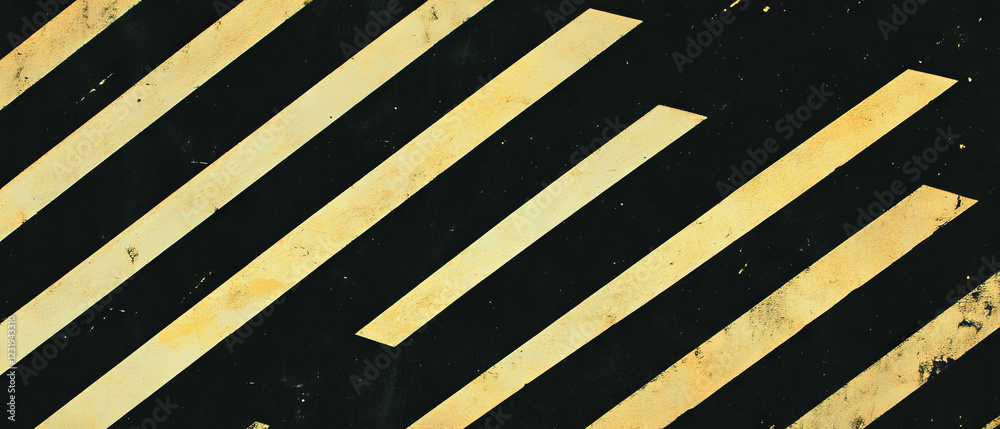 Poster dynamic diagonal line texture pattern set against a vibrant black background