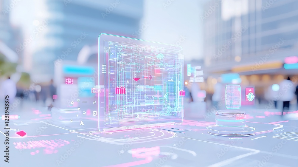 Poster augmented reality navigation system, immersive overlay map guiding users through environments with r