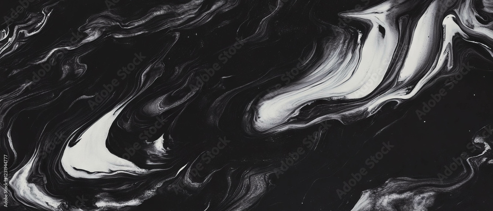 Poster dynamic line texture pattern with varying thicknesses against a black background
