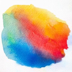watercolor stain on white background isolated; hand drawn abstract texture