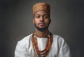 Portrait of an African man in traditional attire