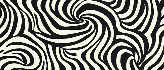 Fototapeta premium Spiral lines create a mesmerizing swirling pattern against a black background
