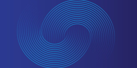 Dark blue background. Modern line stripes curve abstract presentation background.