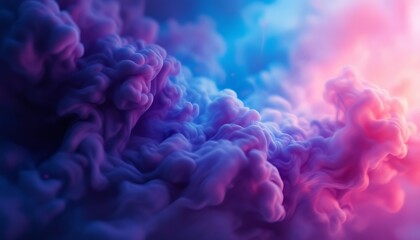 Obraz premium Colorful ink swirling in water, abstract background, design element