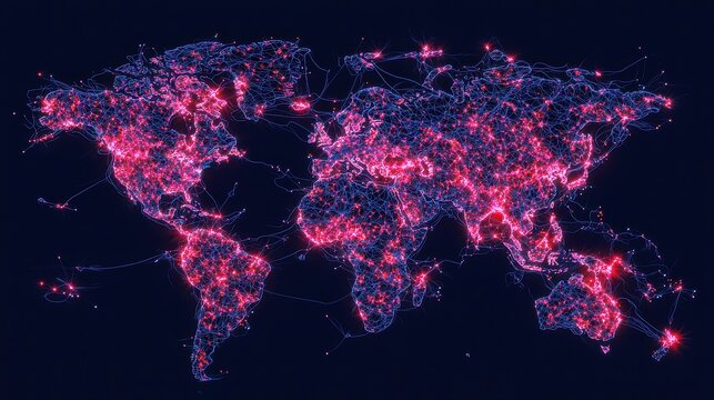 Internet Blackout Zones, showcasing regions where online access is limited or censored, revealing the impact on communication and information flow in these areas.