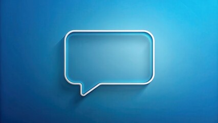 Fototapeta premium Abstract Speech Bubble Design Element with Shadow Effects on a Blue Background