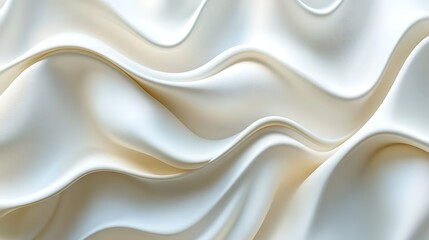Obraz premium Creamy white waves, abstract background texture