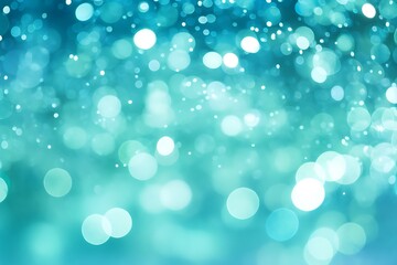 Obraz premium Abstract aquamarine background with bokeh lights