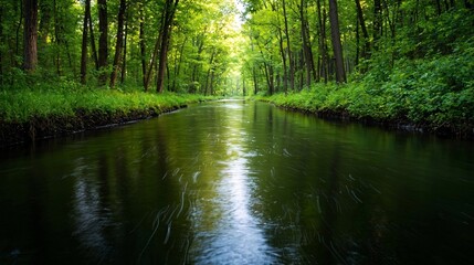 Obraz premium Serene Forest River