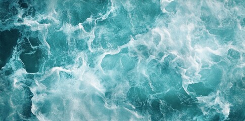 Fototapeta premium Abstract Teal Water Ocean Foam Texture