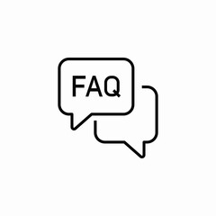 frequently asked questions icon sign vector