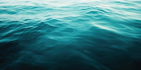 Obraz premium Teal Water Gentle Waves Ocean Surface