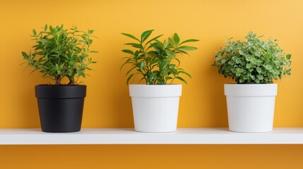 Fototapeta premium Indoor plant display modern home photography bright environment minimalist view greenery aesthetic