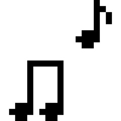 Musical notes pixel art. Music notes icon