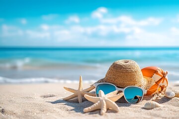 starfish on a beach , Generative AI	