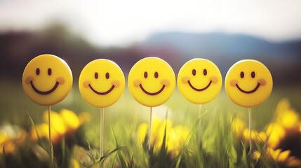 happy and positive people in a positive surrounding



