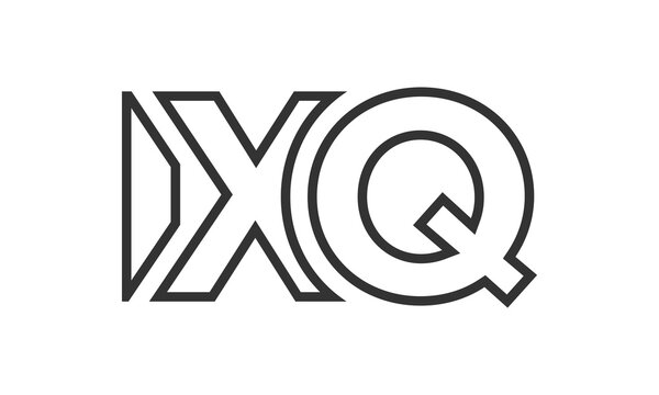 IXQ logo design template with strong and modern bold text. Initial based vector logotype featuring simple and minimal typography. Trendy company identity.