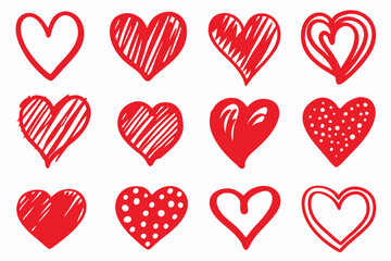 collection-doodle-set-of-hand-drawn-scribble-heart