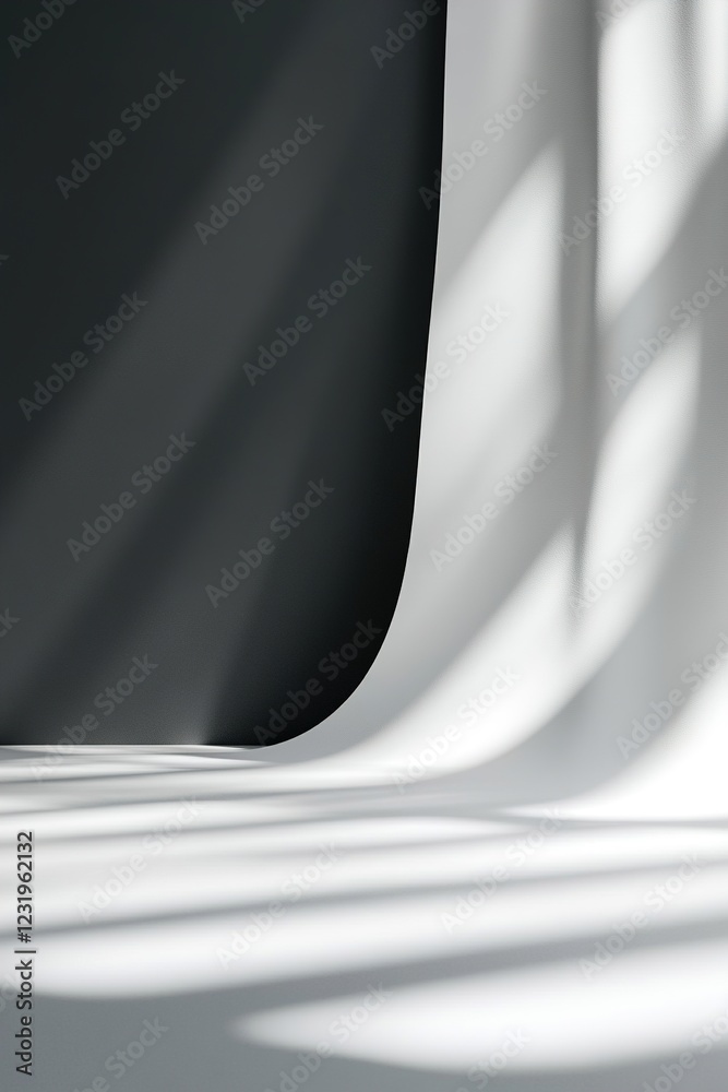 Poster the subtle transition from black to white creates a calming backdrop with ample negative space, perf