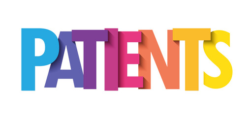 PATIENTS colourful vector typography banner