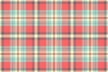 Vibrant coral, pastel blue, and cream plaid pattern.  Perfect for textile design, fashion, website backgrounds, or scrapbooking projects.  Seamless repeat texture offers versatile design applications.