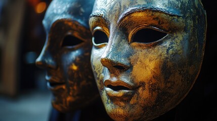 Two People Wearing Masks