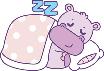 Cute hippo vector icon. Funny baby hippo animal series stock illustration. life of fluffy hippo designs.