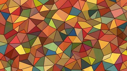 Fototapeta premium Abstract autumnal triangle pattern background for website design