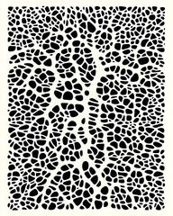 Abstract black and white organic pattern,  seamless texture for design projects, background illustration