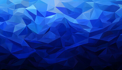 Obraz premium Abstract blue low-poly background, ideal for website design or presentation